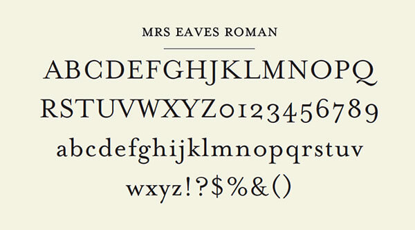 An image of the typeface